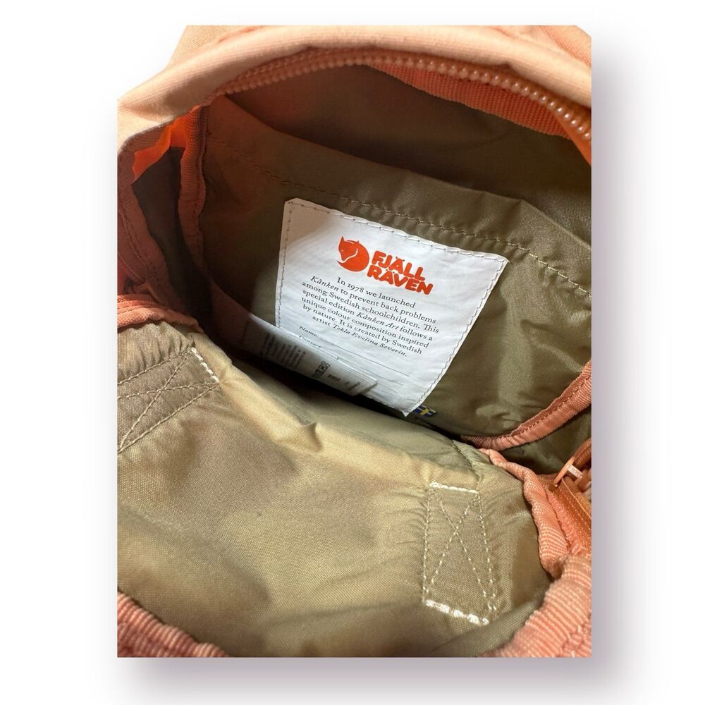 Fjallraven Kanken Art Sling Mini 7‎ L Backpack Peach Limited Edition - Picture 5 of 7